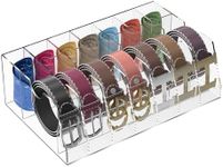 HeiMma Belt and Tie Organizer for Closet Drawer, Acrylic Belt Storage Holder Organizer for Men, Neck Tie Box Organizer, 14 Compartment, Large Size