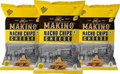 Makino - Nacho Chips Cheese Flavour 150 Gram | Tortilla | Healthy | Tasty Savoury Snack | Delicious Nacho Chips | Low Calorie - Pack of 3