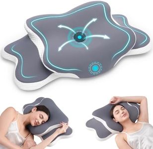 Delyoly Cervical Neck Pillow for Sleeping - Memory Foam Contour Pillow for Neck Pain Relief, Ergonomic Support for Side and Back Sleepers, Orthopedic Pillow with Breathable Ice Silk Cover（Gray）