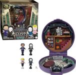 Polly Pocket Collector Playset, The Addams Family Compact with 4 Special Edition Character Dolls and 10 Accessories