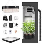 TOPRON grow tent complete set cultivation set with 200W LED full spectrum grow lamp dimmable, 15.7x15.7x47.2in grow tent kit complete hydroponics grow tent complete set (15.7x15.7x47.2in)