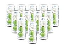 Jans 100% Coconut Water with Coconut Pulp, 16.57 fl oz | No Sugar Added | Pure Coconut Water (Pack of 12)