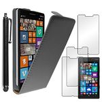 ebestStar - compatible with Nokia Lumia 930 Case Ultra Slim Cover, PU Leather Protective Shell Shock proof Full protection + Stylus +3 Films, Black [Lumia 930: 137 x 71 x 9.8mm, 5.0'']