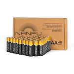 NANFU AA Batteries (48 Pack), 10 Year Shelf-Life 1.5v Double A Alkaline Battery with Leak-Proof Design, Non-Rechargeable