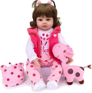 CHAREX Reborn Baby Dolls Toddler - Realisitc Reborn Girl 18 inch Doll Weighted Lifelike with Soft Silicone Body Gift Set for Children Age 3+