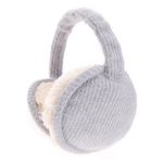 ZLYC Womens Winter Earmuffs Adjustable Knitted Ear Warmers(Gray)