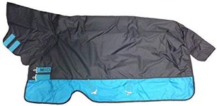 Mio All in One Medium Turnout Rug Black/Turquoise 6ft6