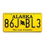 El Camino | 86J BL3 | Metal Stamped License Plate