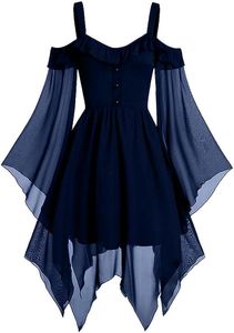 Lxitoler Plus Size Halloween Dresses - Women's Masquerade Dress for Halloween Party