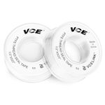 VCE 2 Pack PTFE Tape, Plumbers Tape with Snap-On Cover, Premium Teflon Sealing Tape to Stop Leaks for Bathroom, Kitchen and Garden Threaded Pipe Fittings, 12mm x 13m