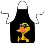 VIPbuy Novelty 3D Duck Print Apron Funny Kitchen Apron Waterproof Pinny Bib Apron Washable With Adjustable Neck Strap for Women Men Cooking BBQ Baking Party (No Pocket)