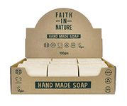 Faith In Nature Natural Coconut Hand Soap Bar Box Set, Hydrating, Vegan & Cruelty Free, No SLS or Parabens, 18 x 100g