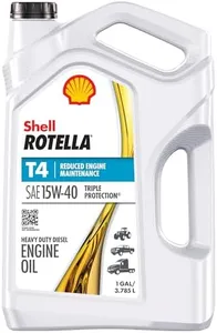 Shell Rotella T4 Triple Protection 15W-40 Diesel Engine Oil, 1 Gallon