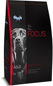 Drools Focus Premium Adult Dry Dog Food 8kg Pack | Chicken Flavour | Supports Strong Bones & Joints | Promotes Skin & Coat Wellness | Aids Dental Care | Enhances Digestion
