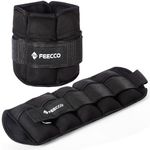 FEECCO Adjustable Ankle Weights for Walking, Running, Exercise & Fitness - 5lb x 2, Comfortable & Breathable Premium Neoprene Material, Secure & Stable Design