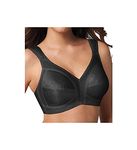 Playtex Women's 18 Hour Original Comfort Strap Wirefree Bra, Black, 42DD