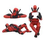 3Pcs Deadpool Car Accessories, Car Accessories Interior, Automotive Ornaments Anime Action Figure Classics Figures Model for Home Car Desk Computer Decoration