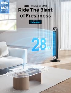 DREO Smart Silent Tower Fan – 9 Speeds, 90° Oscillating, WiFi/Alexa, 12H Timer