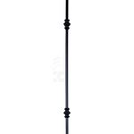 HOME STAIRWAY LTD. : Stair Iron Railing - 1/2" Square Metal Balusters in Satin Black - Box of 10 (Double Collar)