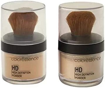 Coloressence High Defination Powder (Packof2) Foundation (SoftBeige, IvoryBeige, 10 g)