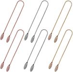 Napkin Clips Akamino 6 Pieces Bib Holder Clips with Flexible Adjustable Chains and Lanyard Clip Ball Towel Holders for Dental, kids Adult and Elderly - Silver,Gold,Rose gold