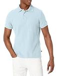 Lee Uniforms Men's Modern Fit Short Sleeve Polo Shirt, Light Blue, 34/36