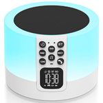 AFEXOA Sound Machine for Sleeping Adults Baby Kids, White Noise Machine Baby, Bluetooth Alarm Clock Night Light, 30 Soothing Sounds & Volumes, Timer, Ideal Gifts for Teenage Boys Girls Kids Baby