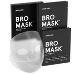 BRO MASK Korean Face Mask for Men: 2 Pc. Hydrating Anti Aging Sheet Masks with Vitamin C, Vitamin E, Hyaluronic Acid, Hydrolyzed Collagen for Moisturizing & Anti-aging Skin Care by Jaxon Lane (4 Pack)