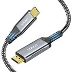 2M USB-C to HDMI Cable [4K@60Hz, Anti-Interference Gold-Plated Plugs ], Type C to HDMI Adapter for MacBook Pro, MacBook Air, iPad Pro, Dell XPS, Samsung Galaxy S21/S20, HP Spectre, Chromebook