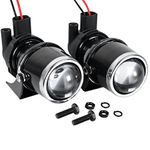 Astra Depot 2pcs Super Bright 55W H3 Projector Glass Lens Driving Fog Lamp Light Halogen Bulb Fog Light Assembly