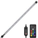 NICREW Submersible RGB Aquarium Light, Underwater Fish Tank Light with Timer Function, Multicolor LED Light with Remote Controller, 23 Inches