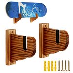 BiJun Skateboard Wall Mount,Longboard Hanger Skateboard Display Rack,for Fits Skateboard,Longboard,Skis,Nowboards,Water Skis and Electric Skateboard (Retro)