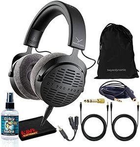 beyerdynamic DT 900 Pro X Open-Back Studio Headphones Bundle with Detachable Cable, Headphone Splitter, Extension Cable, and 6AVE Headphone Cleaning Kit