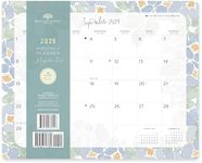 2025 Watercolor Rosako Floral Annual Monthly Magnetic Refrigerator Pad by Bright Day,16 Month 8 x 10 Inch, September 2024 - December 2025