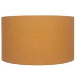 Mustard Yellow Cylinder Lampshade for Table Lamps | Drum Cotton Lamp Shade for Floor Lamps | Lined Fabric Shades for Living Room (Mustard Yellow, 45cm)