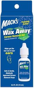 Mack’s Wax Away Earwax Removal Aid – 0.5 FL OZ Ear Drops with Foaming Action