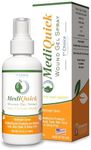 MediQuick Antiseptic Spray Gel | Skin & Wound Repair First Aid Spray for Acne Rash Burns Cuts Eczema Itch Bites & More with 12 Hour Action | Safe Wound Wash with No Sting | 4 Oz