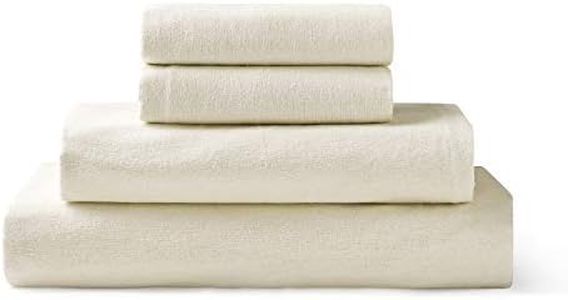 Brielle 100-Percent Cotton Flannel Sheet Set, King, Cream