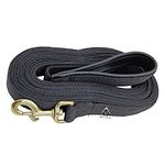 MS PET HOUSE Padded Dog Training Lead Dog Leash Long Leash 15 Ft Long Leash For Dogs (1" Wide By 15 Feet Long Black Colour)