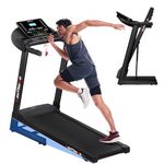 Laufhome Treadmill Home, Motorized Jogging Running Machine For Heavy People, 3 Levels Manual Incline, 300IBS, 4.25 HP, 1-14KM/H, Bluetooth & Heart-rate Sensor, 95% pre-assembled