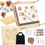 Large Flower Press Kit, 10 Layers 11x11 inch (28x28cm) Wooden Flower Pressing Kit with Storage Bag, DIY Arts Dried Flowers Leaf Plant Press Kit for Children Adults Crafts Lovers Gift, Outdoor Learning