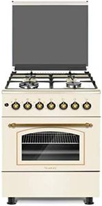 CUCINA LAREL 60X60 4 FUOCHI ACC ELET FORNO ELETTRICO VENTILATO RUSTICA GRIGLIE GHISA