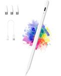 Active Stylus Pens for Touch Screens with Magnetic Design, Luntak Rechargeable Universal iPad Pencil, Fine Point Stylus Pen for iPad Pro/Air/Mini/iPhone/iOS/Android/Tablets Writing & Drawing-White