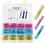 MuHize 200PCS Heat Shrink Butt Connectors, Upgraded Waterproof Insulated Electrical Terminals for Automotive & Marine
