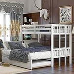 EMKK Twin Over Pull-Out Bunk Bed wi