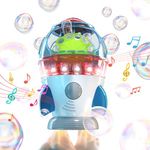 Bubble Machine,Automatic Rocket Bubble Blower with Lights & Music for Kids Toddlers,Bubble Maker Machine for Indoor Outdoor Wedding Party Birthday Gifts