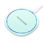 Fast Wireless Charger - NANAMI 15W Max Qi Charging Pad for iPhone 16/15 Pro Max/14 Plus/13/12 Mini/11/XR/XS Max/X/8, Fast Charge Dock for Samsung Galaxy S24/S23+/S22 Ultra/S21/S20fe/S10, AirPods Pro/3