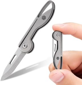 KeyUnity KK05 Mini Titanium Pocket Knife for Everyday Carry- Razor Sharp Folding Blade, Lightweight EDC Tool for Camping, Hiking and Outdoor