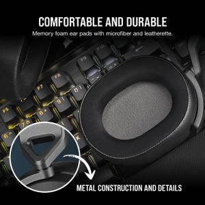 CORSAIR HS65 Surround Gaming Headset – PC, PS5, PS4 Compatible