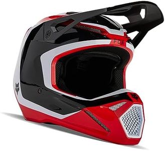 Fox Racing V1 MOTOCROSS HELMET, NITRO FLO RED, Large